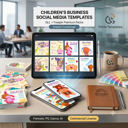 15 Plantillas para redes sociales de negocios infantiles
