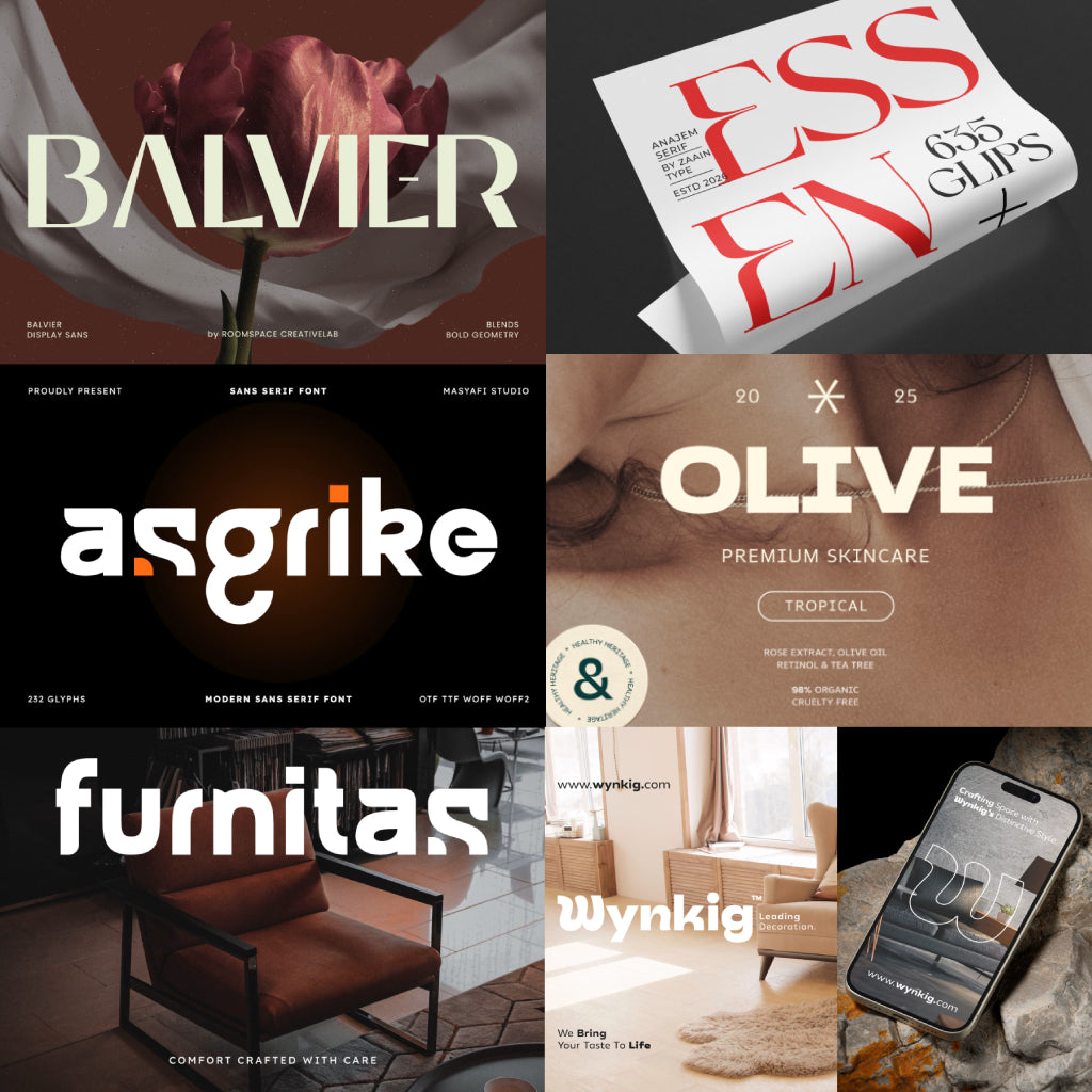 Pack de 100 Tipografías para Naming para Logotipos