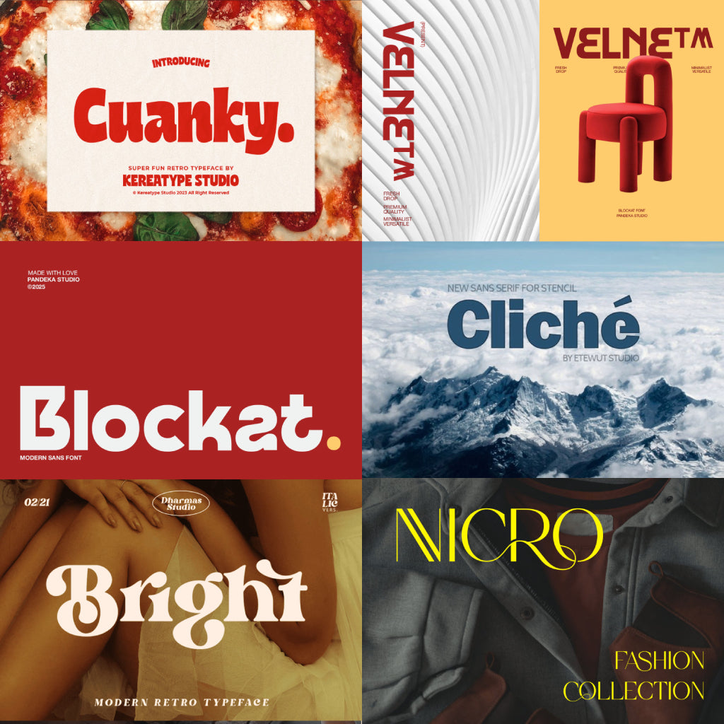 Pack de 100 Tipografías para Naming para Logotipos