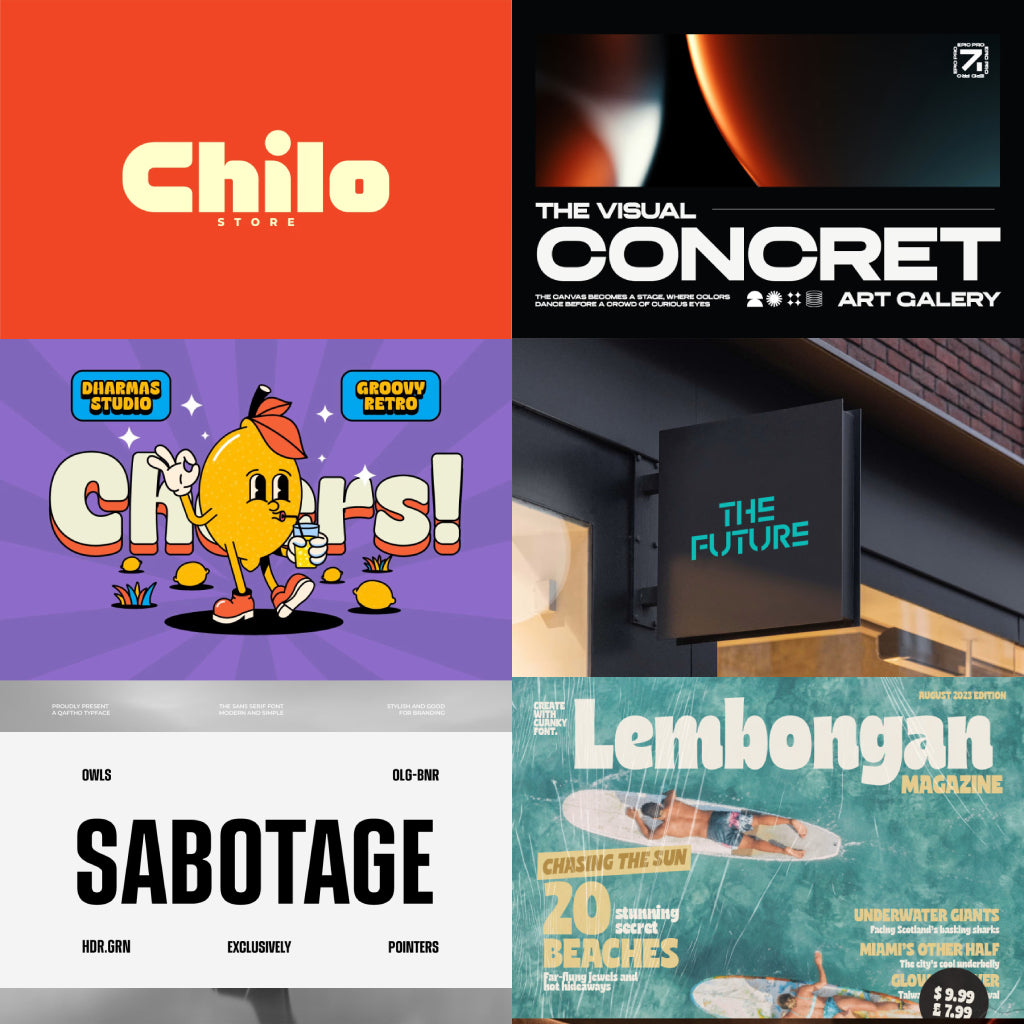Pack de 100 Tipografías para Naming para Logotipos